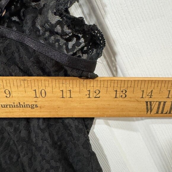 women's victoria secret VS The Lacie Babydoll Black Cheetah Bow Size Medium M‎ - Picture 5 of 7